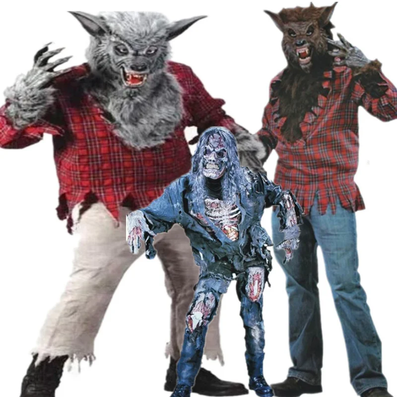 Hot sale Halloween costumes werewolves clothing the Wolf clothes evil Wolf clothing adult wolves suit Cosplay Zombie clothing