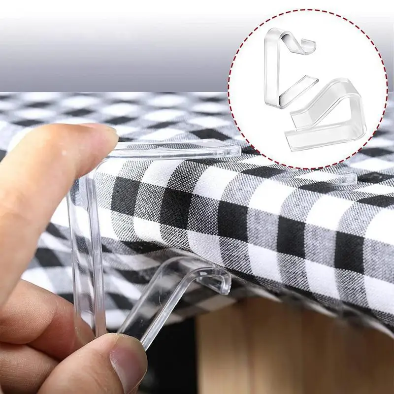 12pcs Clip Holders Outdoor Tables Clip Holders Transparent Holder Clips Tablecloth Holders for Outdoor Tables and Picnic Table