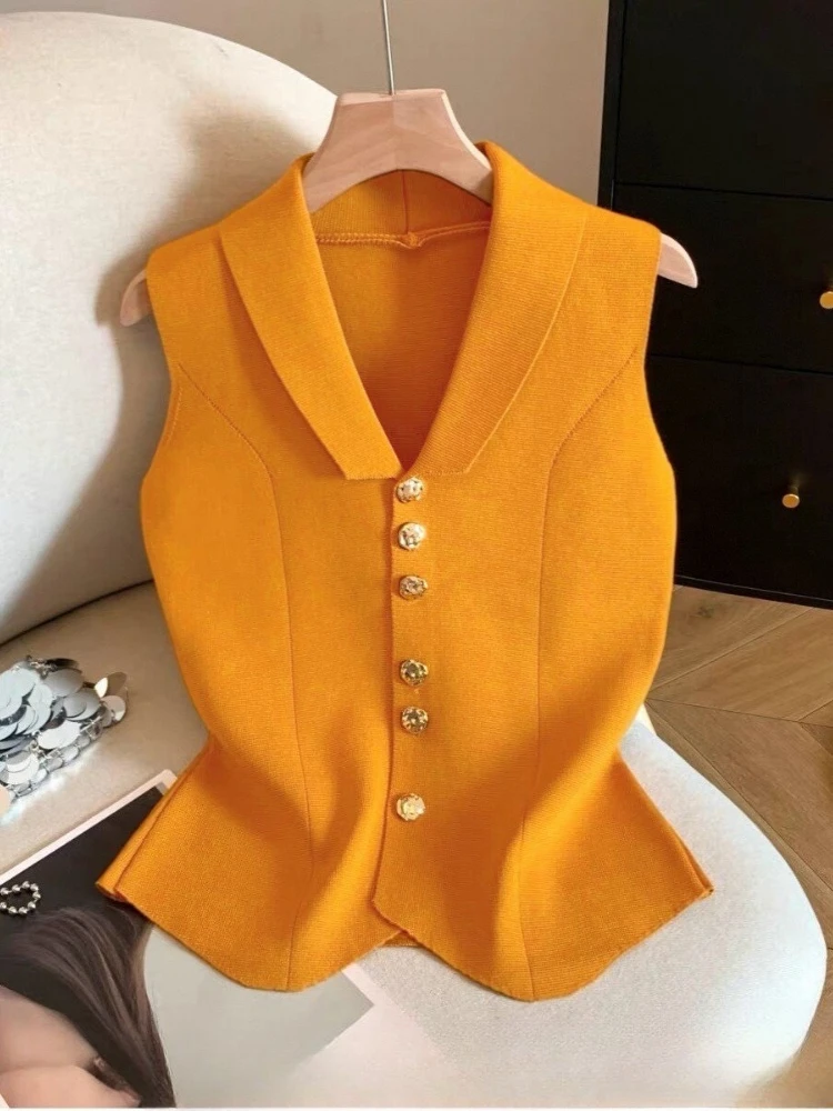 الصلبة Y2k بدوره Fown طوق الدبابات 2025 Ropa Mujer أنيقة كل مباراة بروتيل الملابس النسائية موضة الصيف الحياكة الكورية سترة