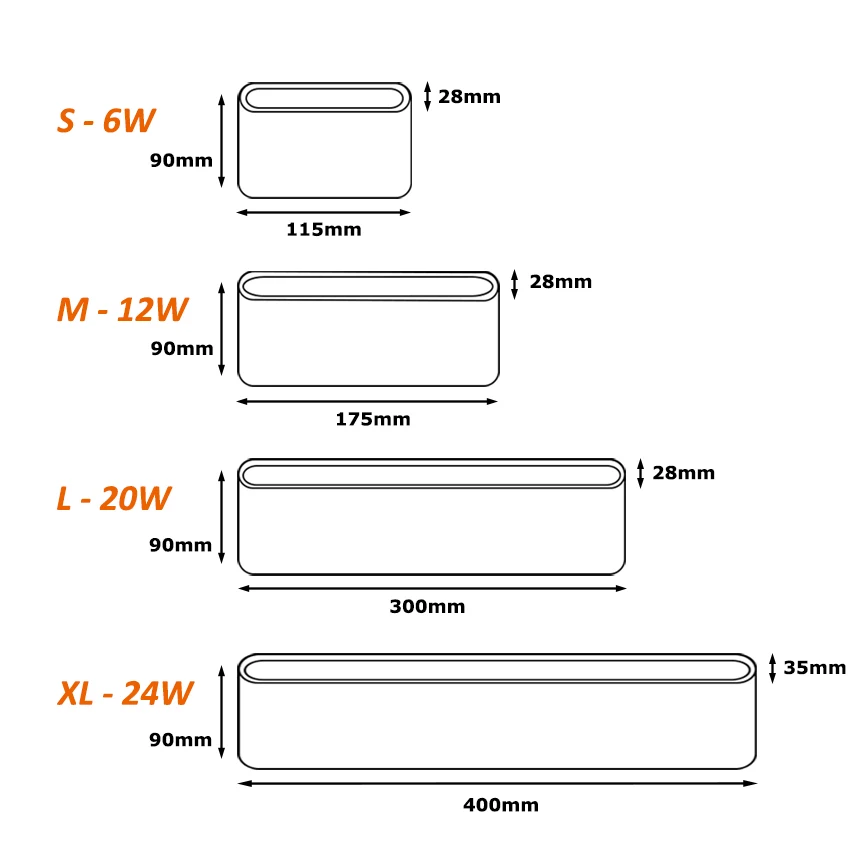 Imagem -06 - Lâmpadas de Parede Exterior Led Impermeáveis Parede de Alumínio Varanda Jardim Corredor Arandela Interior 6w 12w 20w 24w