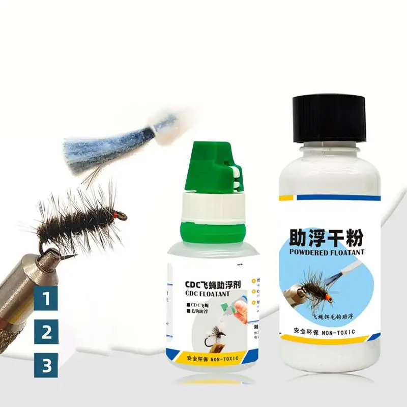 Dry Fly Powder Floating aid Fishing Bait Powder Long-Lasting Fly Fishing floatant Fly Tying Powder Fly Fishing Accessories