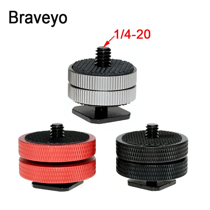 

1/4-20 inch Hot Shoe Base Conversion Screw Double Layer Metal Screw Stabilize Photography Flash Accessory For SLR camera