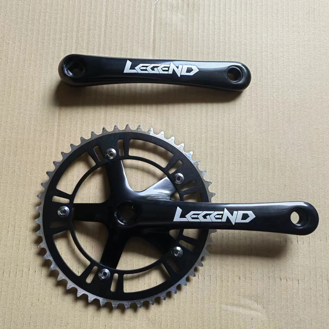 Bicycle Crankset Aluminum Alloy 44T 46T 48T Chainring Chainwheel For Fixed Gear Bike Single Speed Customize Cycling Accessories