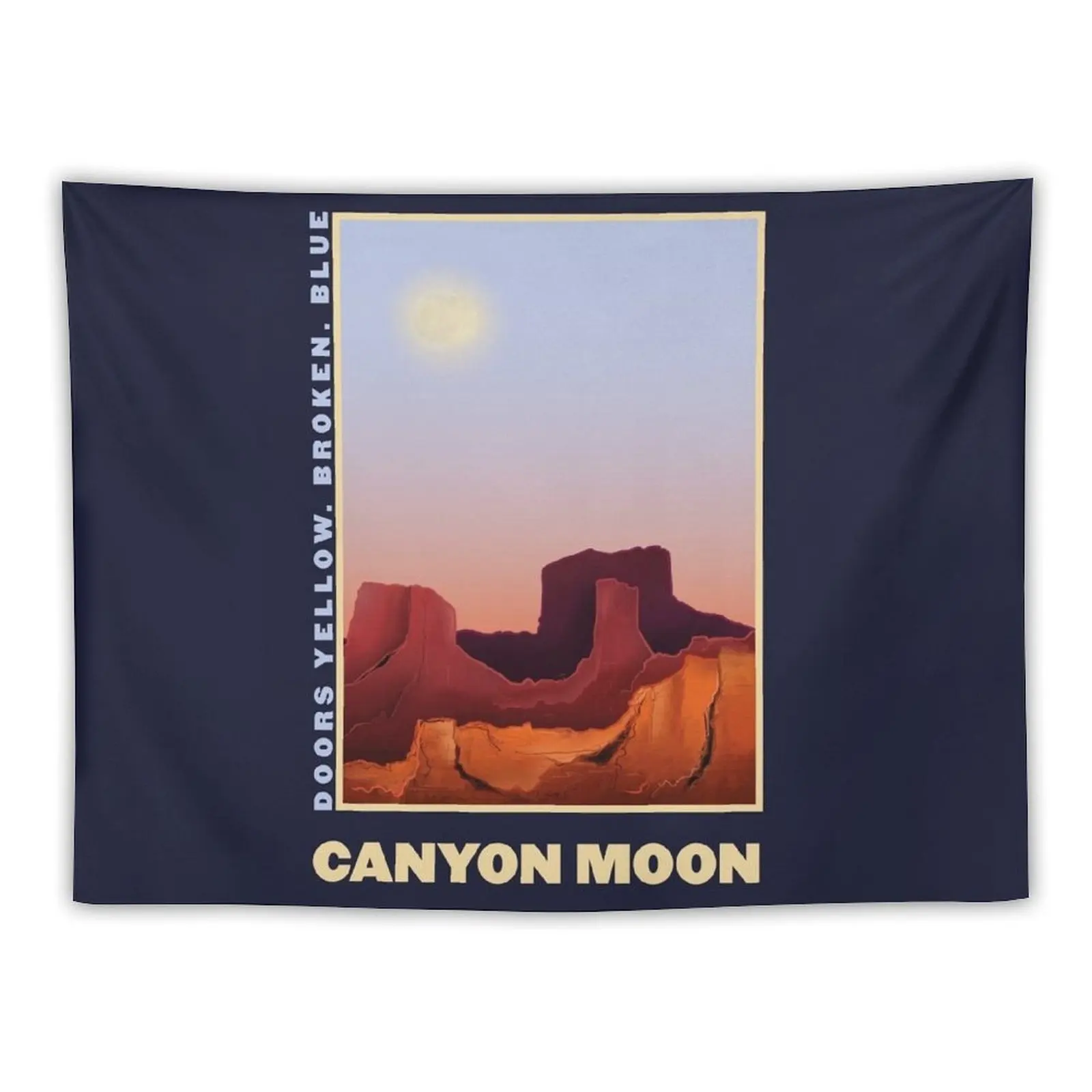 

Canyon Moon Harry Fine Line Tapestry Luxury Living Room Decoration Outdoor Decor Cute Decor Tapestry