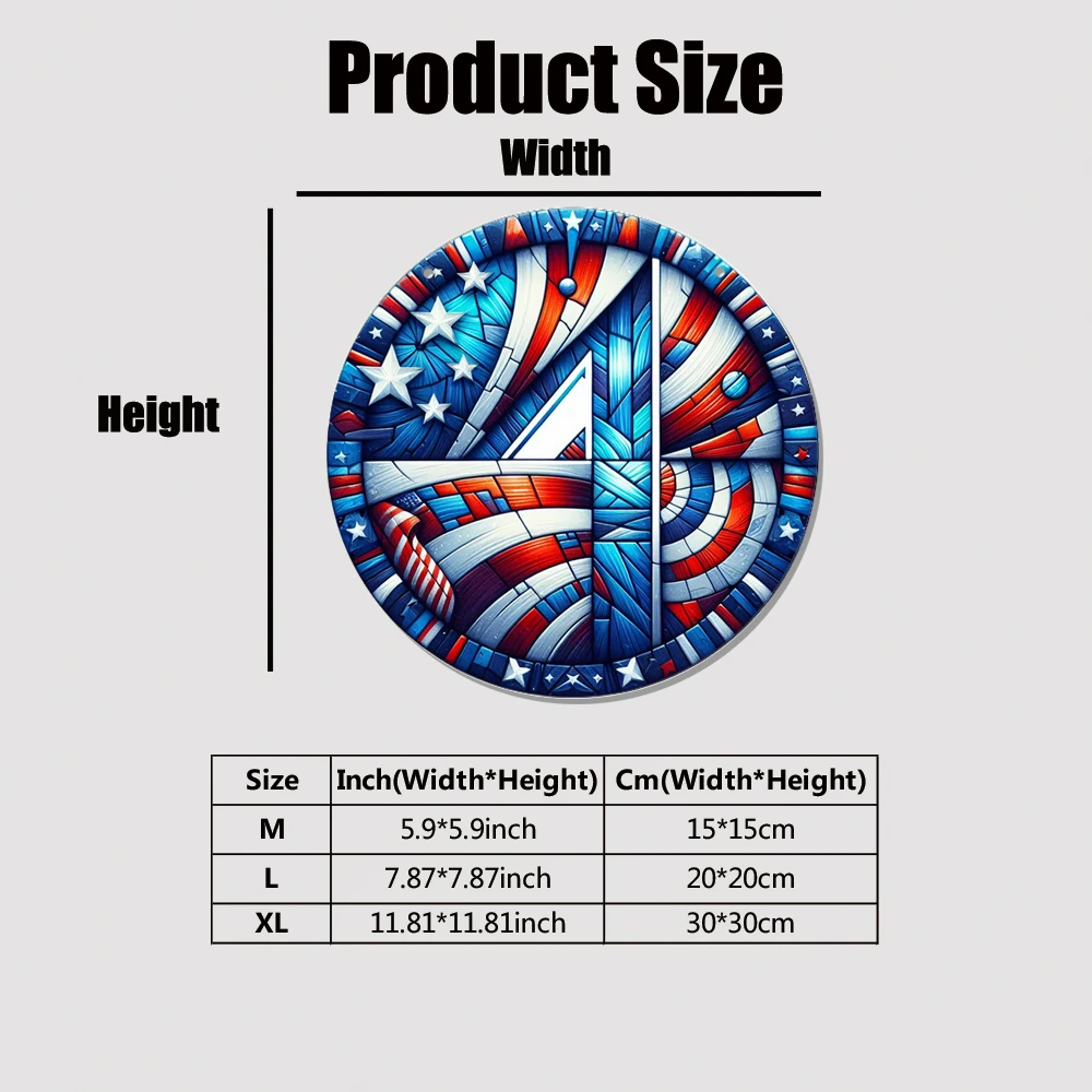 

1 pc new National Flag Circular Signboard Stained Acrylic Panel Stain Glass Bedroom Décor