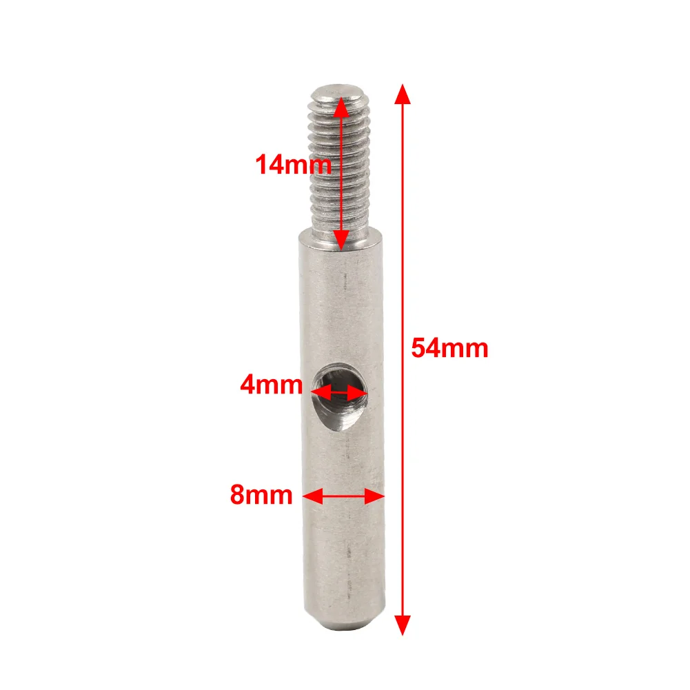 1Pc Motorcycle Radio Antenna Adaptor 76260-89 54MM For Harley Electra Glide FLHT Road Glide FLT ULTR 1989-Later Stainless steel