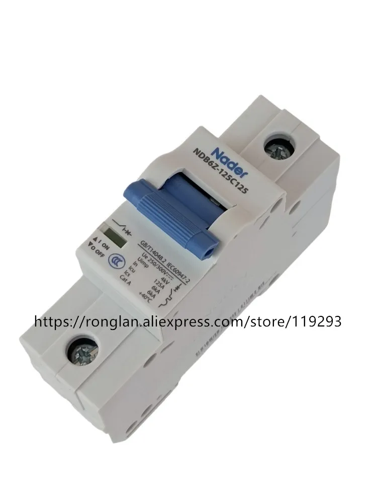 New authentic Nader circuit breaker letter NDB6Z-125 NDB6Z-125C125 C63 63A C80 80A C100 100A C125 125A 1P 2P 3P 4P -2PCS