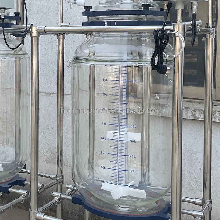 100l Glass Jacketed Reactor 100l Lab Jackets Glass Reactor