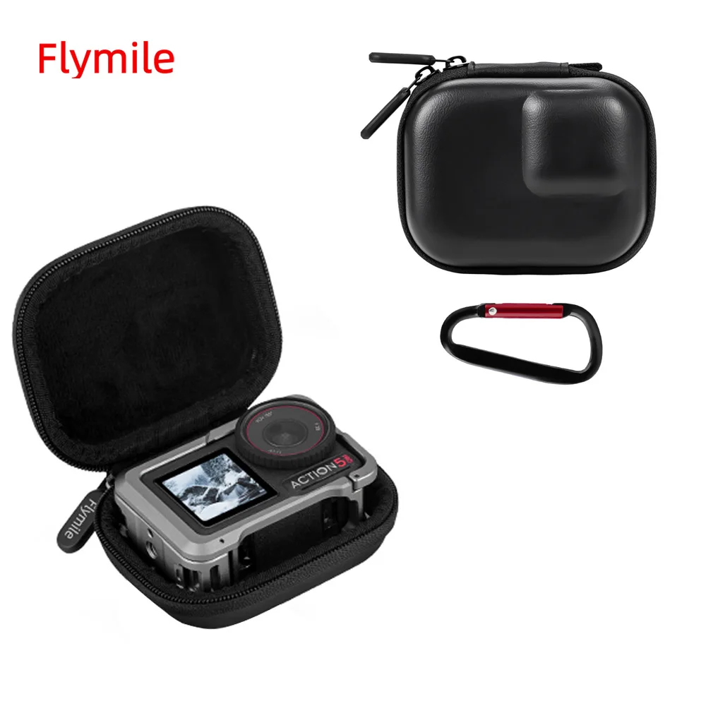

Flymile Action 5 Metal Cage Carrying Case Storage Bag for DJI Action 5 Pro Camera Frame Portable Mini Bag Hard Shell Handbag