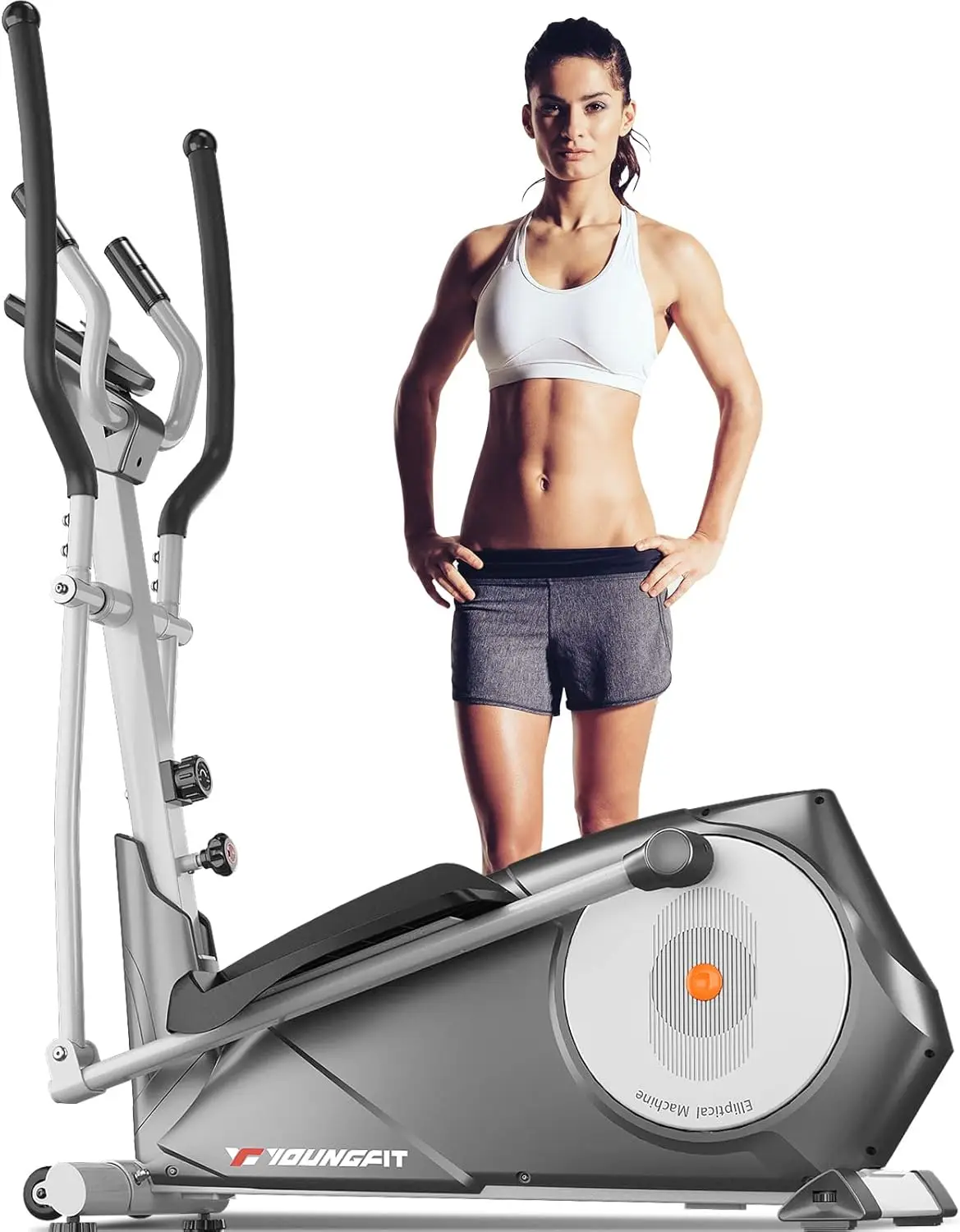 

Elliptical Machine, Foldable Elliptical Machine for Home, 22 Resistance Levels with Large LCD Monitor Eliptical Exercis