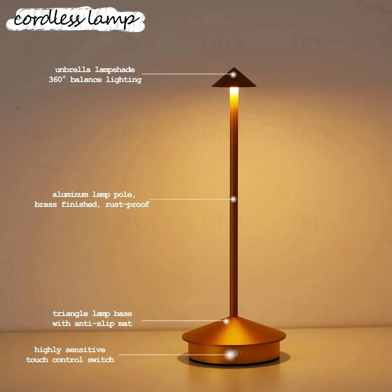 2600 MAH advanced simple wireless charging desk lamp, hotel bar table decorative light