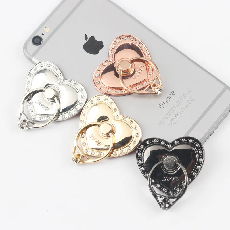 Grote Liefde Vorm Ronde Multifunctionele Auto Telefoon Houder Ring Gesp Mobiele Telefoon Case Beugel Smartphone & Tablet Ring houder
