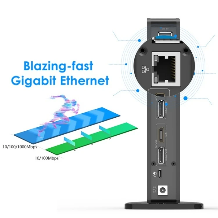 USB-C HD 60Hz Monitor Adapter Dual 4K Display Docking Station