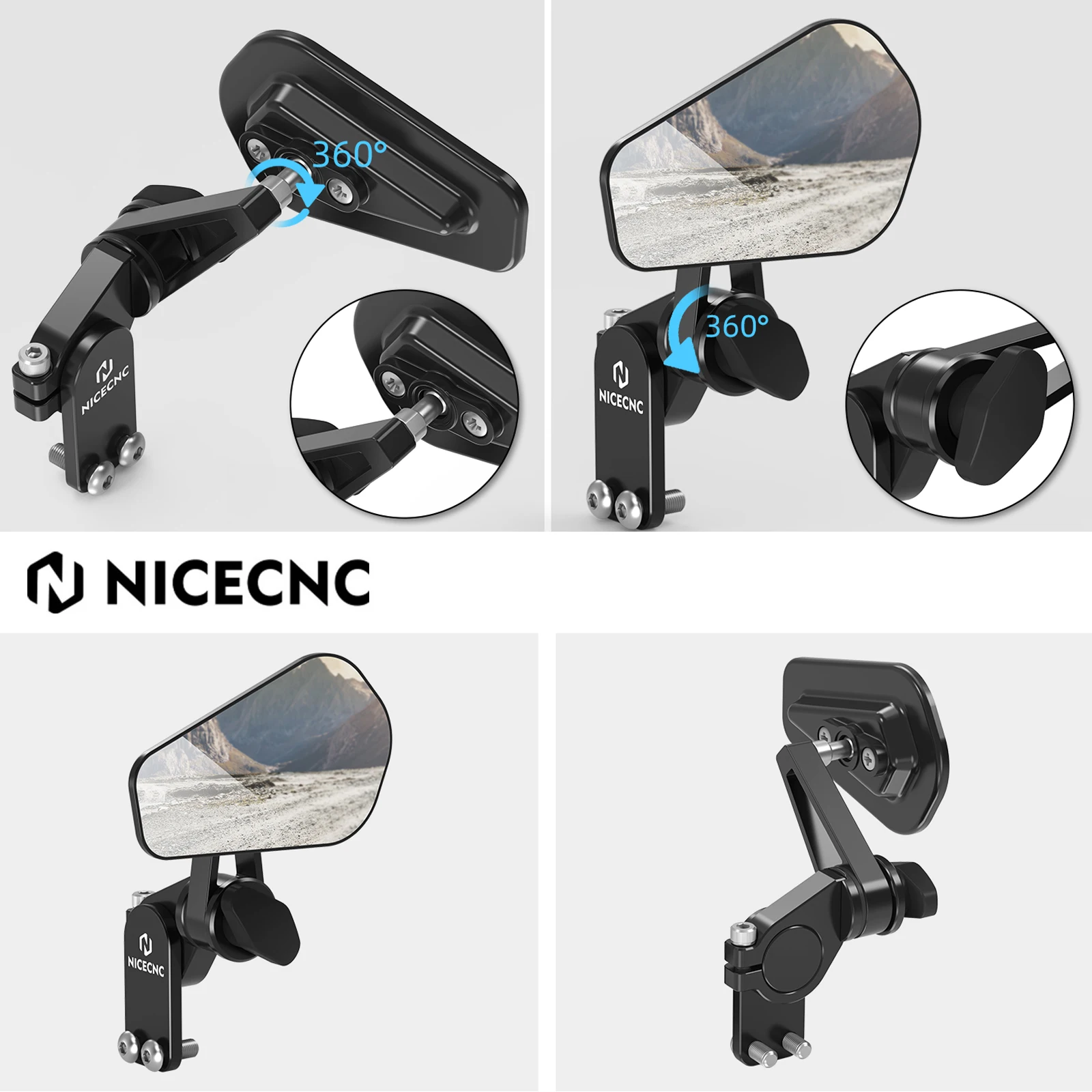 

Motorcycle Rearview Side Quick Flip Mirrors For KTM 690 Enduro R 690 SMC R 790/890 Adventure Husqvarna 701 Yamaha Tenere 700