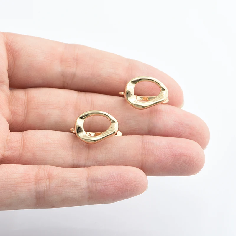 DARENLI 1 Pair Smooth Nickel Free Brass Clasps Earring Hooks 18K Gold/Rhodium Plated DIY Jewelry Making Accessories Wholesale