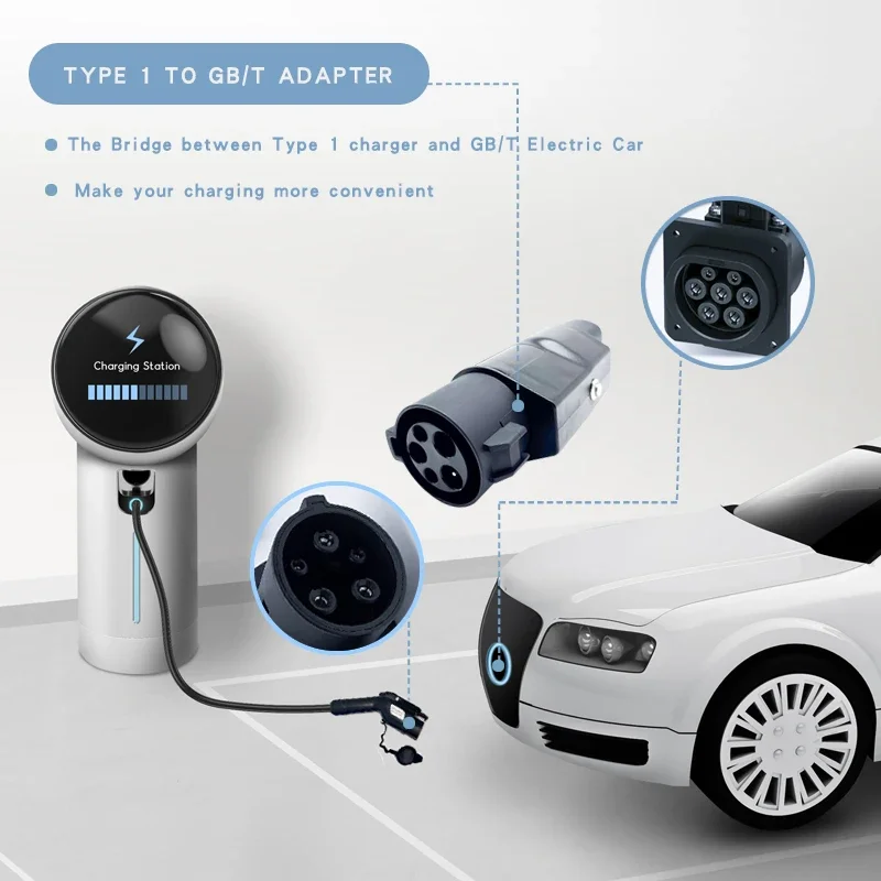 EV Charging Adaptor Type1 to GBT Adaptor 32A SAE J1772 to GBT EV Charger Adaptor