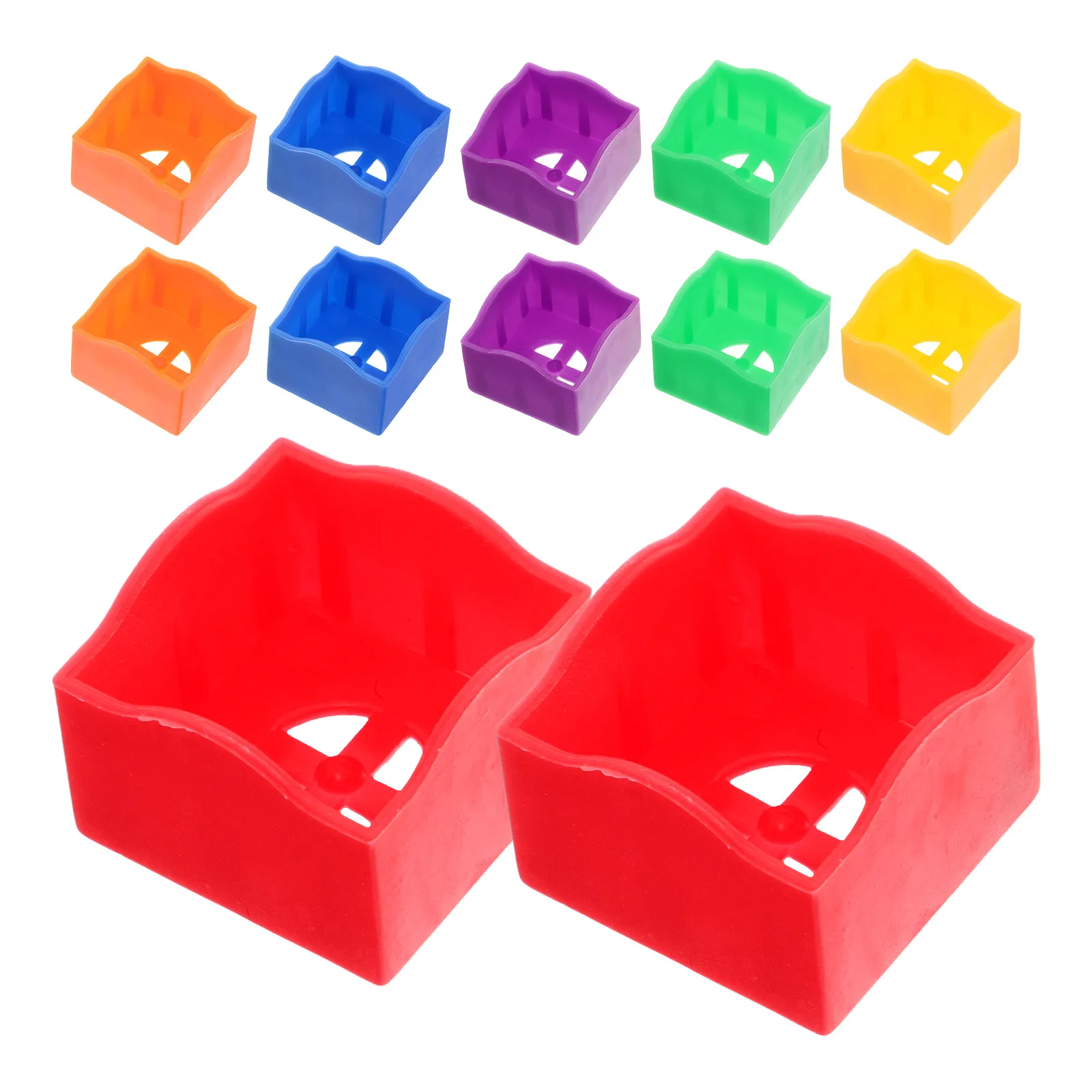

12 Pcs Chocolate Powder Set Chalk Holder Pool Case Sleeve for Tables Clip Caddie Billiard