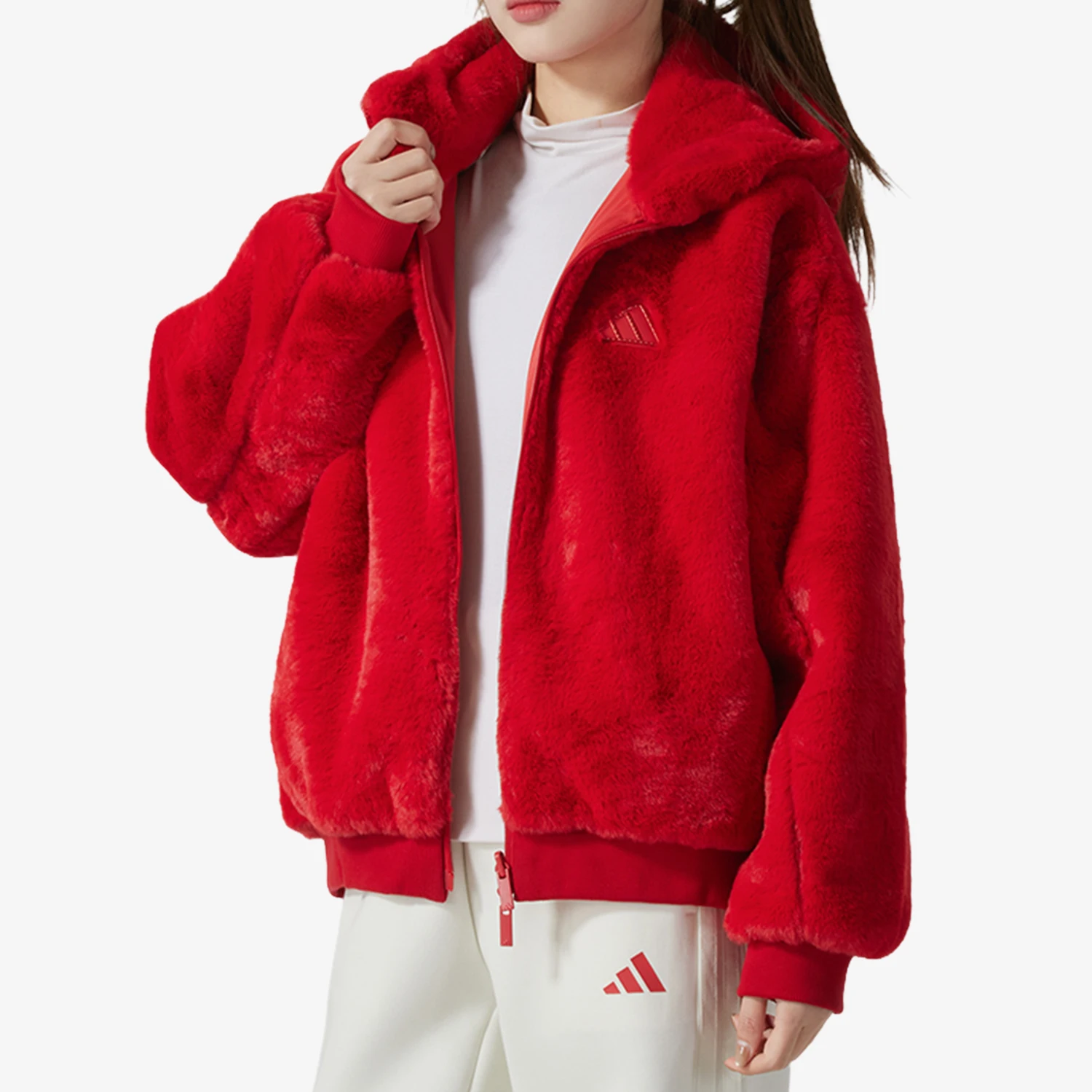 

Adidas genuine winter women's fashionable casual warm double-sided jacket JM8833