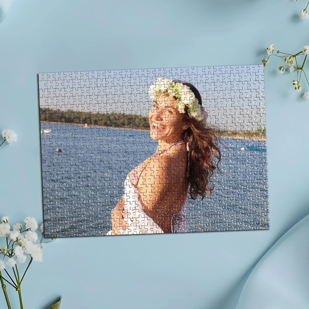 35/300/500/1000pcs Personalized Custom Photo Selfie Puzzle Birthday Valentine's Mother's Father's Halloween