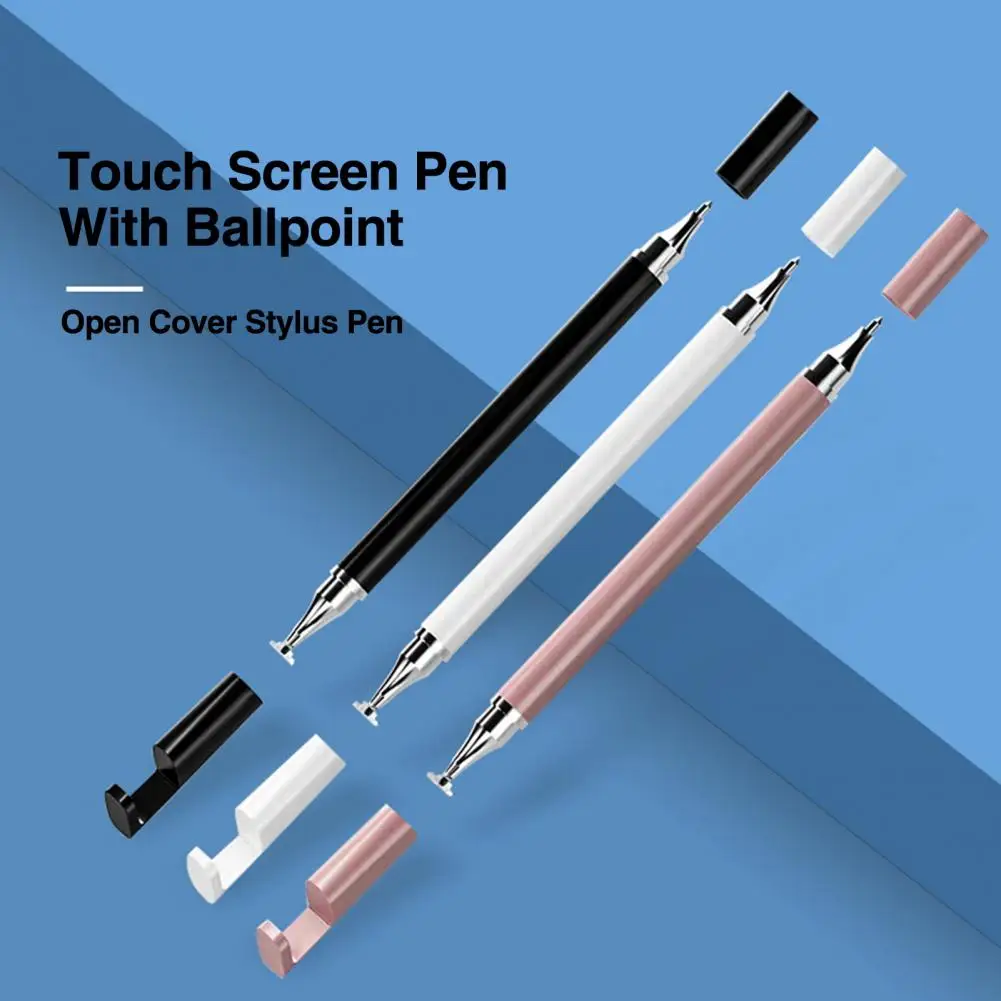 Multifuncional Touch Screen Stylus Pen com esferográfica, versátil 3-em-1 caneta capacitiva para telefones