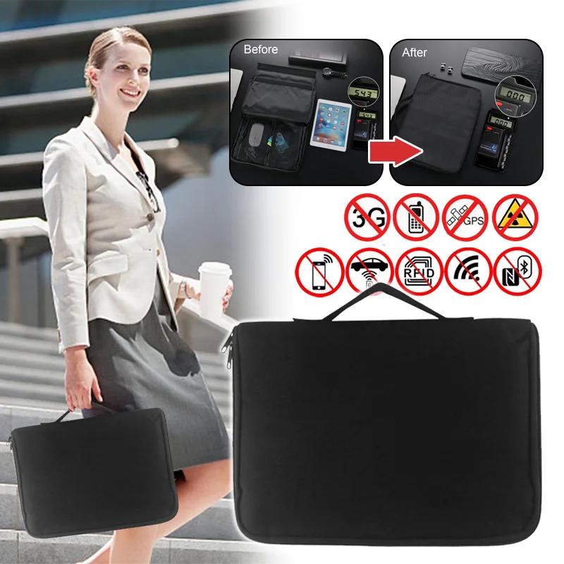 Faraday Bag Notebook Computer Signal Shielding Bag Phone Bag Rfid Signal Blocker Handbag Anti-Theft Car Key Signal Blocker Case