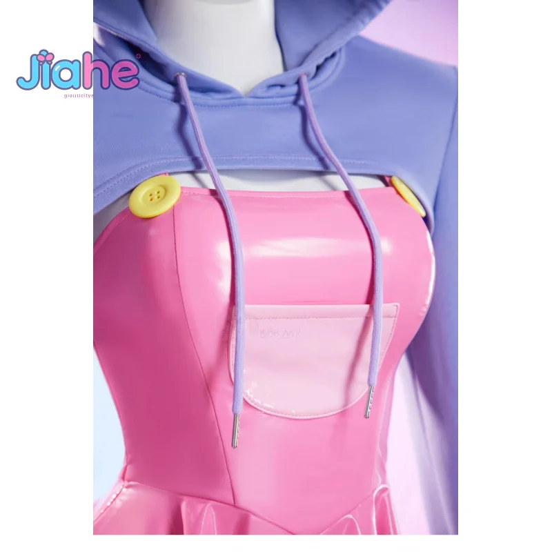 Rabbit Circus IAX Cosplay Costume Anime Game Halloween Carnival Girl Sweet Leather Dress Coat Socks Props rabbit Uniform S-XL