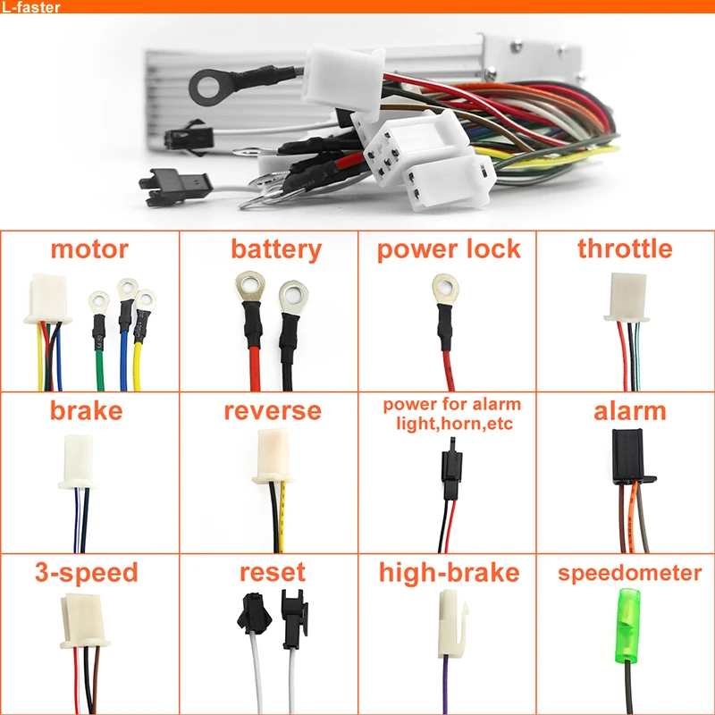 48V500W 460 دورة في الدقيقة 10 N.m عزم الدوران الكهربائي دراجة ثلاثية العجلات فرش تيار مستمر موتور تروس قطع غيار تحويل أطقم