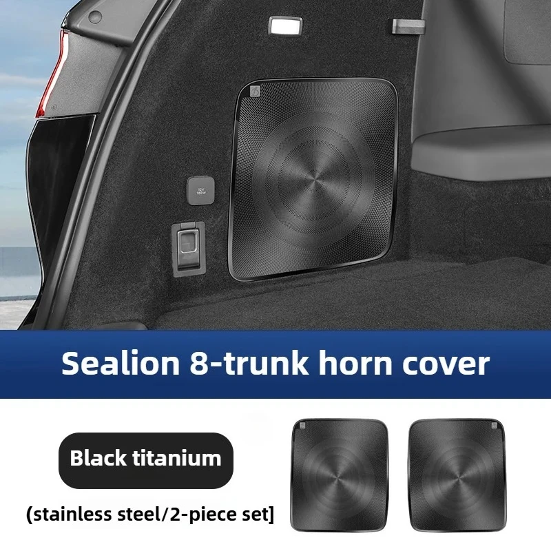 

For BYD Sealion 8 Tang L DM Car Trunk Horn Cover Stainless Steel Trunk Audio Modification Protective Cover Car Interior Products
