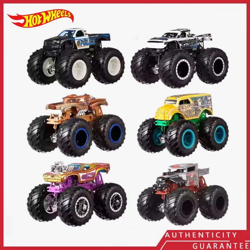 [In stock] HOT WHEELS Original Bigfoot Tire Competition Set FYJ44 Wild Muscle Off-Road Rubber Tire Alloy Car Die-Cast Model