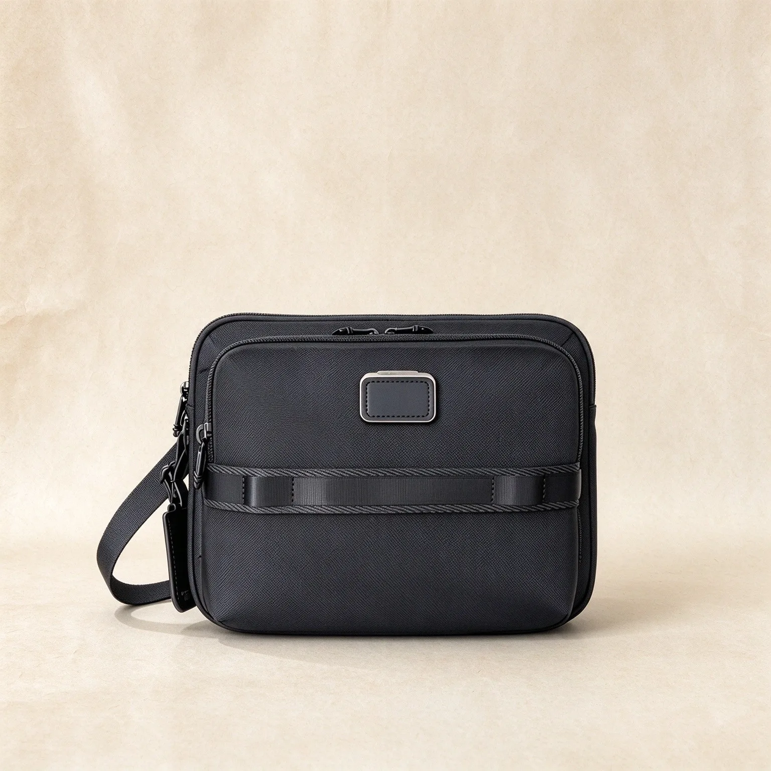 New Ballistic Nylon Small Square Crossbody Bag for Men, Horizontal Stylish Trendy Business Sling Bag