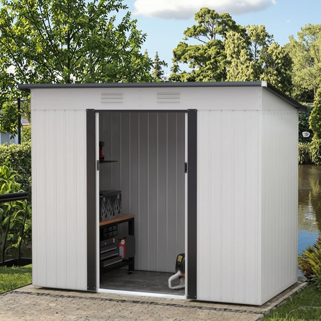 

Современный дизайн сарая для хранения контейнеров для хранения в гостиницах и складских приложений из стали и сэндвич-панели