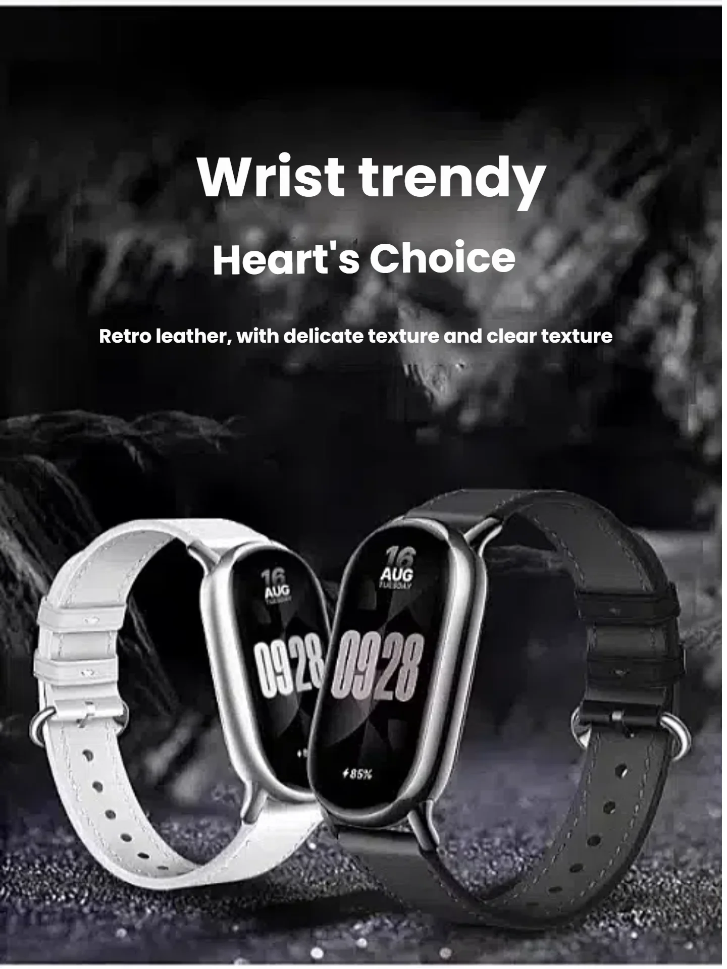 Leather Strap Suitable for Xiaomi Band 10 Strap Buckle Plain Weave Round Tail Belt Xiaomi Band10 Ceramic Version Belt Accessory