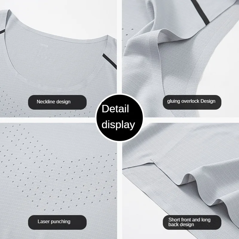 Summer Men Marathon Running Basketball Sports Light Thin Tank Top Male Sleeveless Quick Drying Fitness Sweatshirt Running Vest