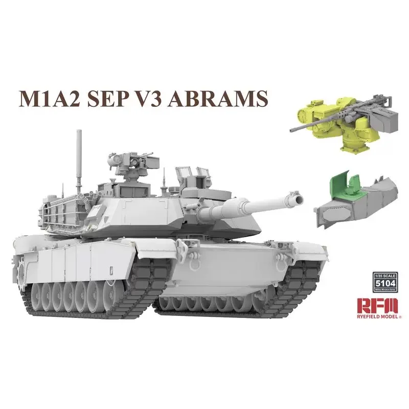Rye Field 5104 1:35 Scale  US M1A2 SEP V3 Abrams Main Battle Tank MBT  Vehicle Plastic Assembly Model Building Kit