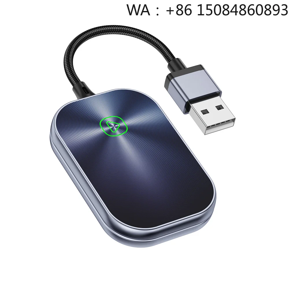 Wireless CarPlay Adapter 5GHz WiFi Dual Connection ABS Material for  with LED Light