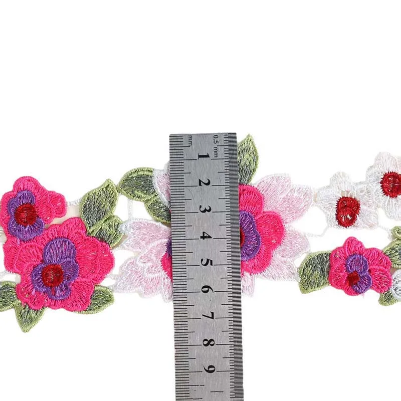 30Yards Floral Water-Soluble Embroidered Lace, Children's Collar And Cuffs, DIY Decorative Lace Accessories