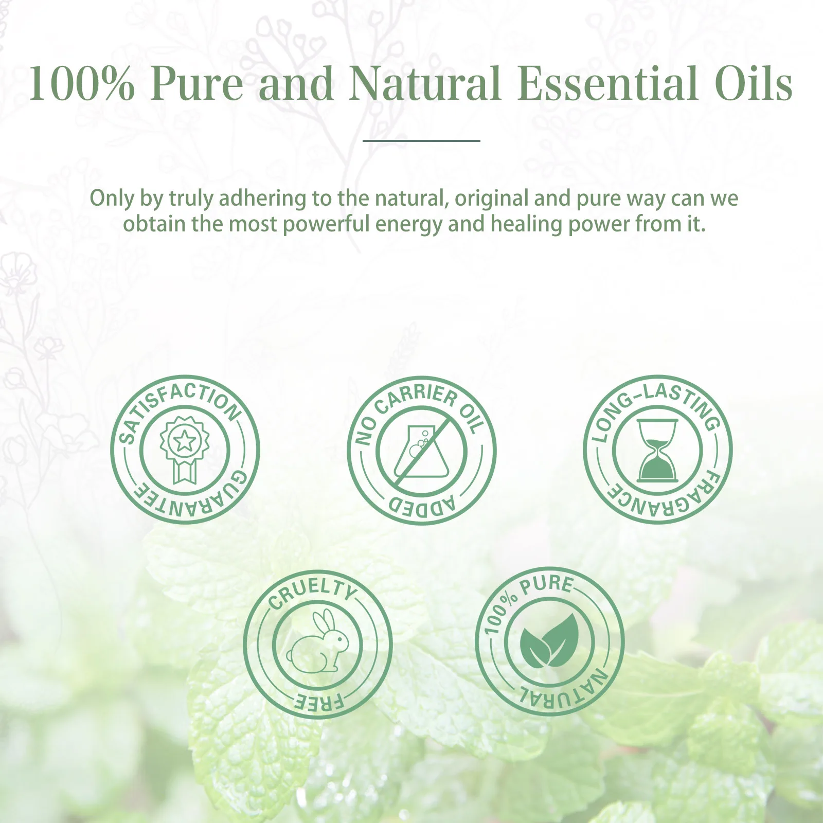 Phatoil Spearmint Pure Essential Oil for Diffuser Humidifier Relax Skin Care Massage Hair Growth Soap Candle Bath Bombs Making