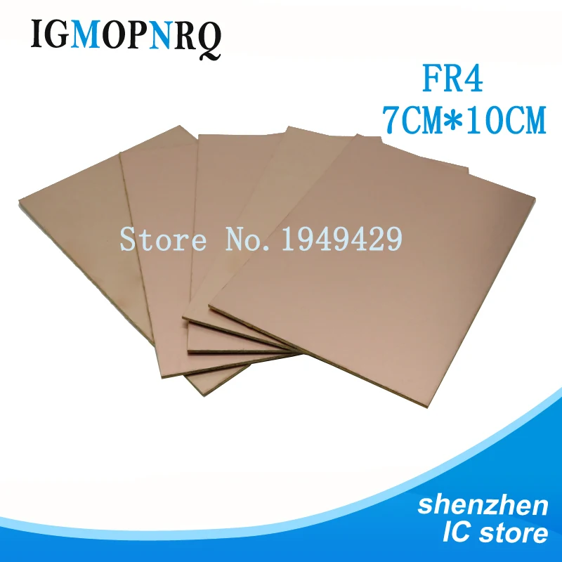 5pcs PCB FR4 7*10 Single Side Copper Clad plate DIY PCB Kit Laminate Circuit Board 7x10cm