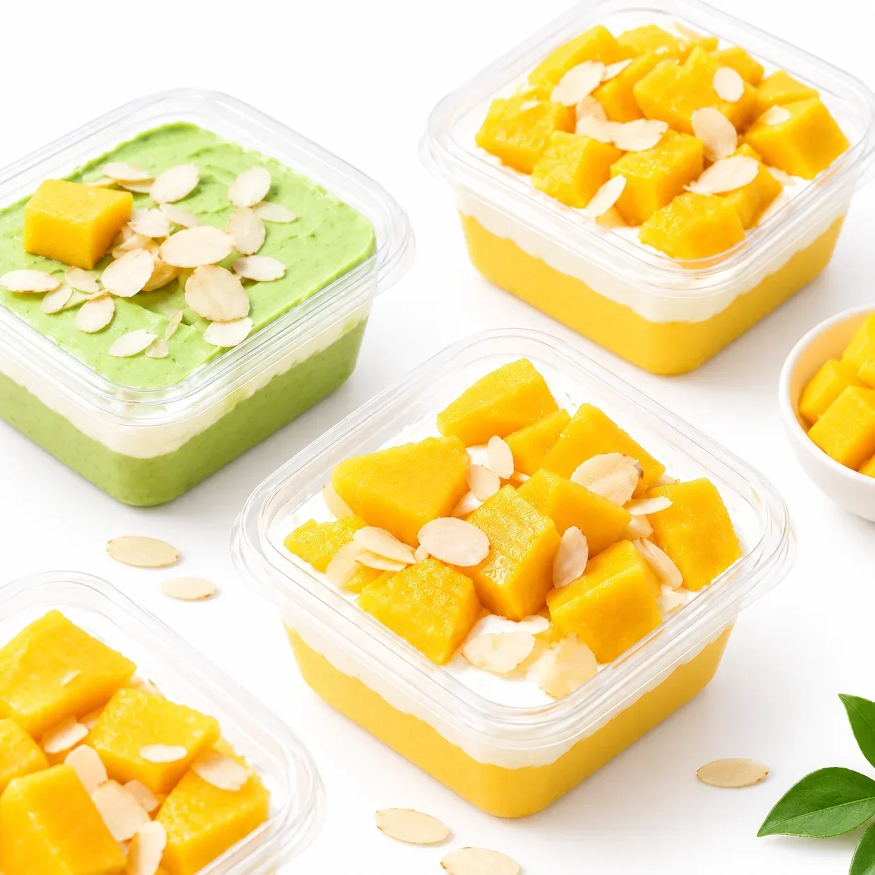 10/20/30PCS Transparent Cake Box With Transparent Lid Used For Storing Ice Cream Tiramisu Fruit Cake For Dessert Shop Storage