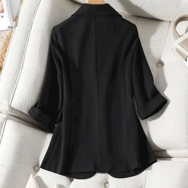 خفيفة الوزن كاجوال أنيقة للنساء لربيع وصيف جديد Sle Seven Sve بأزرار حتى مقاس نحيف من Ele Chinese Origin #4