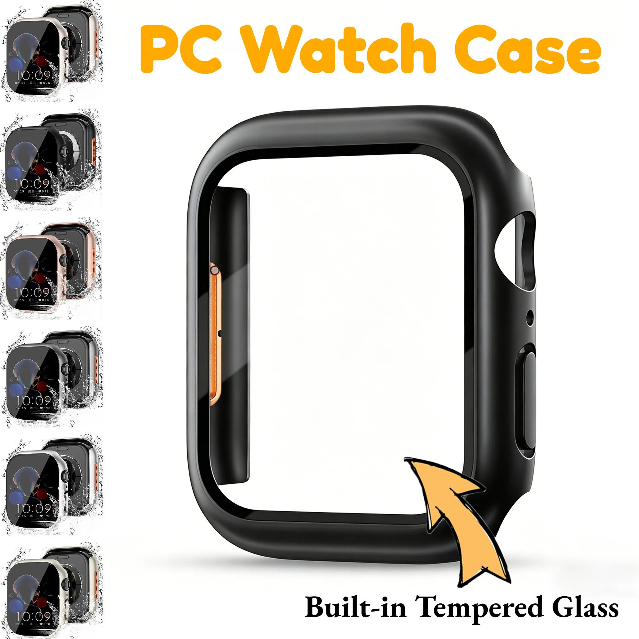 Eingebaute Schutzhülle aus gehärtetem Glas für Apple Watch 46mm 42mm 45mm 40mm 44mm 41mm IWatch Series 10 9 8 7 6 SE 5