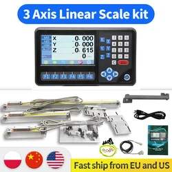 Ditron Dro Digital Readout Display Kit with Linear Scale Optical Glass Scale for Lathe Milling Machines