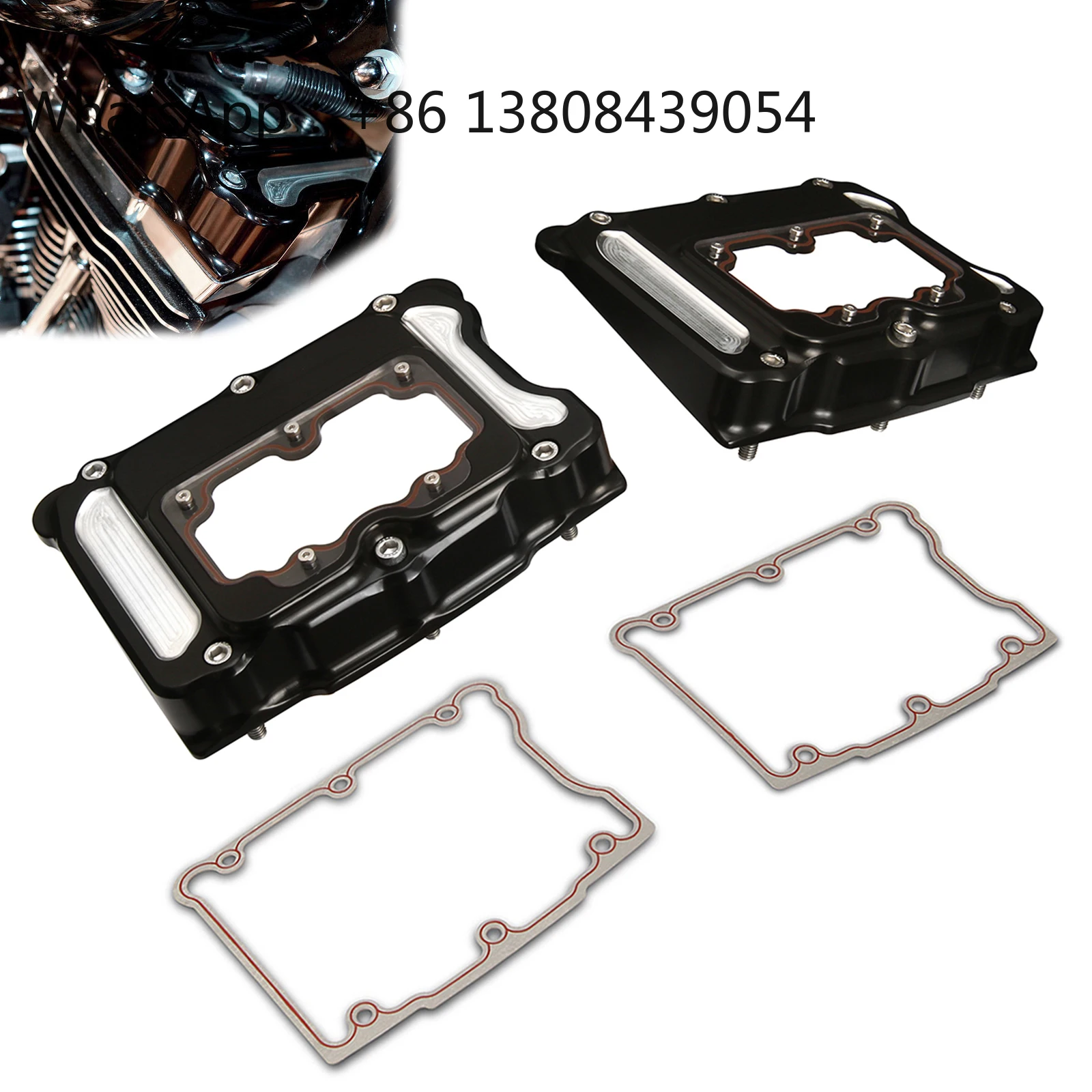 

See-through Aluminum Cnc Cut Clarity Engine Rocker Box Top Cover Compatible For Harley Twin Cam Low Rider