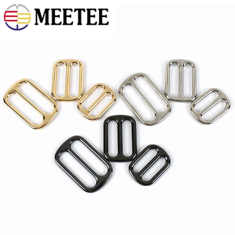 5/10pcs 25/32/38mm Metal Tri glide Slider Buckles DIY Bags Strap Bar Adjust Buckle Dog Collar Belt Sewing Hardware Accessories