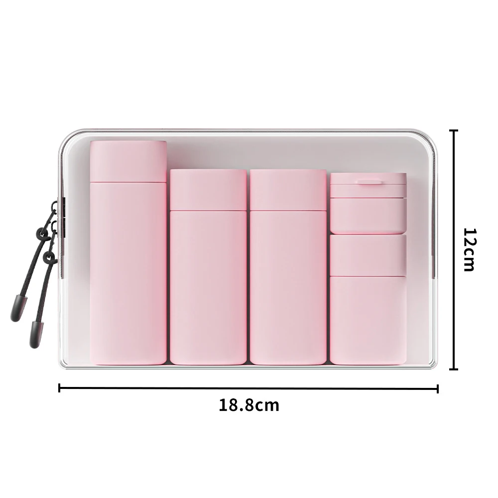 

7Pcs TPU Style PE Cosmetic Dispenser Bottle Travelling Set Shampoo Shower Gel Empty bottles Lotion Cream Bottles