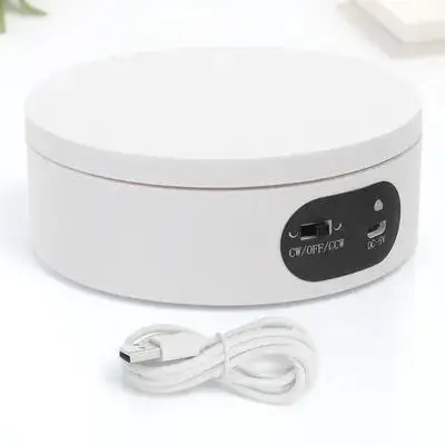 مجموعة واحدة من حامل العرض الدوار، قاعدة عرض مجوهرات ABS بسيطة، عرض تلقائي قابل للدوران للتصوير الفوتوغرافي بالتجزئة #6