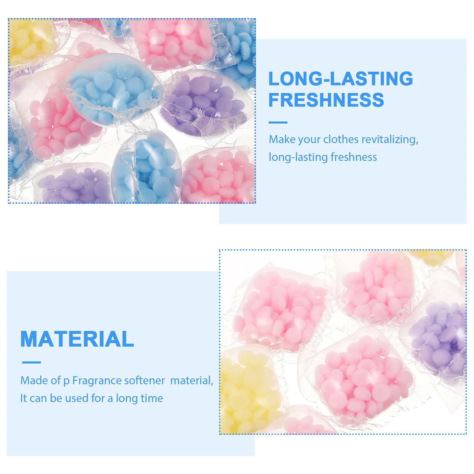 50Pcs Laundry Beads Concentrated Wash Scent Beads Revitalizing Freshness for Clothes Cleaning Home Travel Laundry Cleaning Tools - view 5