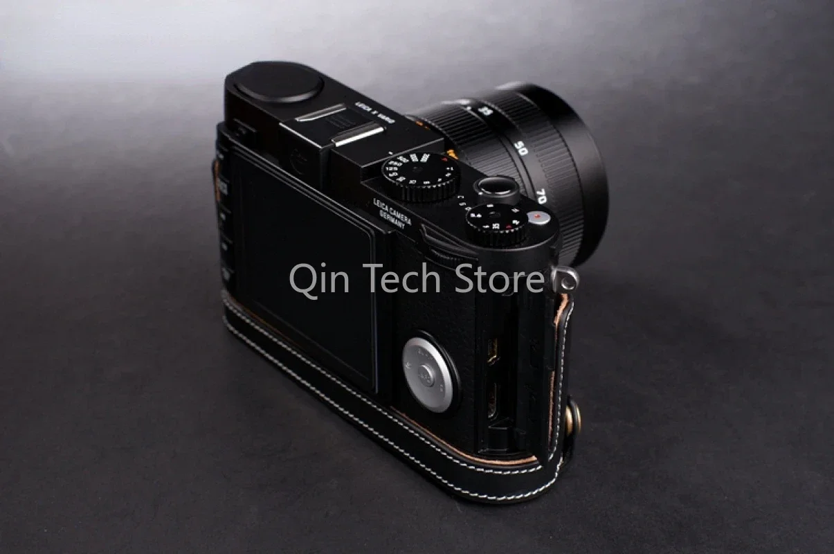 اليدوى كاميرا فوتوغرافية جلد طبيعي جلد البقر حقيبة صندوق الجسم الحال بالنسبة لايكا X xv Vario mini M Typ113 واقية كم قاعدة قذيفة