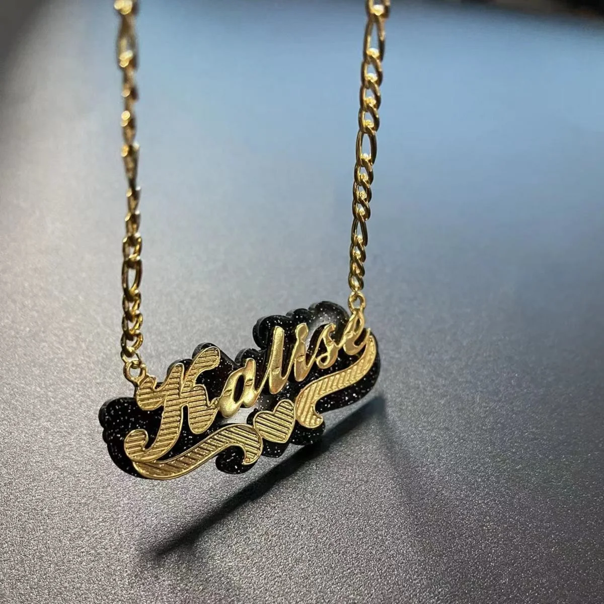 Customized Name Necklace Gold-plated Custom Name Necklaces Personalized Acrylic Pendant Chain Colorful For Women Birthday's Gift