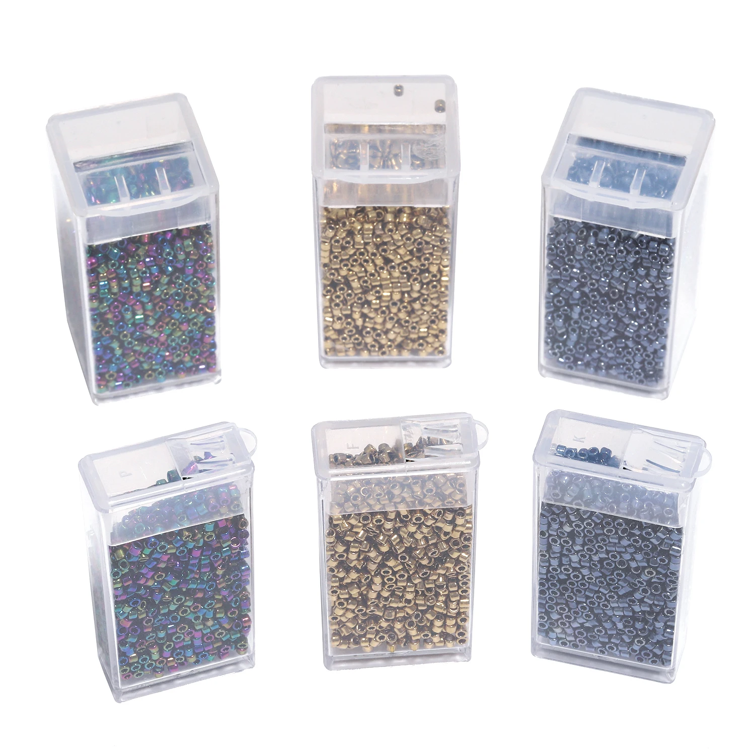 2 مللي متر أنبوب زجاجي الخرز الذهب اللون الأسود معدن اللون فضفاض خزر عازل لصنع المجوهرات سوار بوهيميا ذاتي الصنع الديكور اكسسوارات